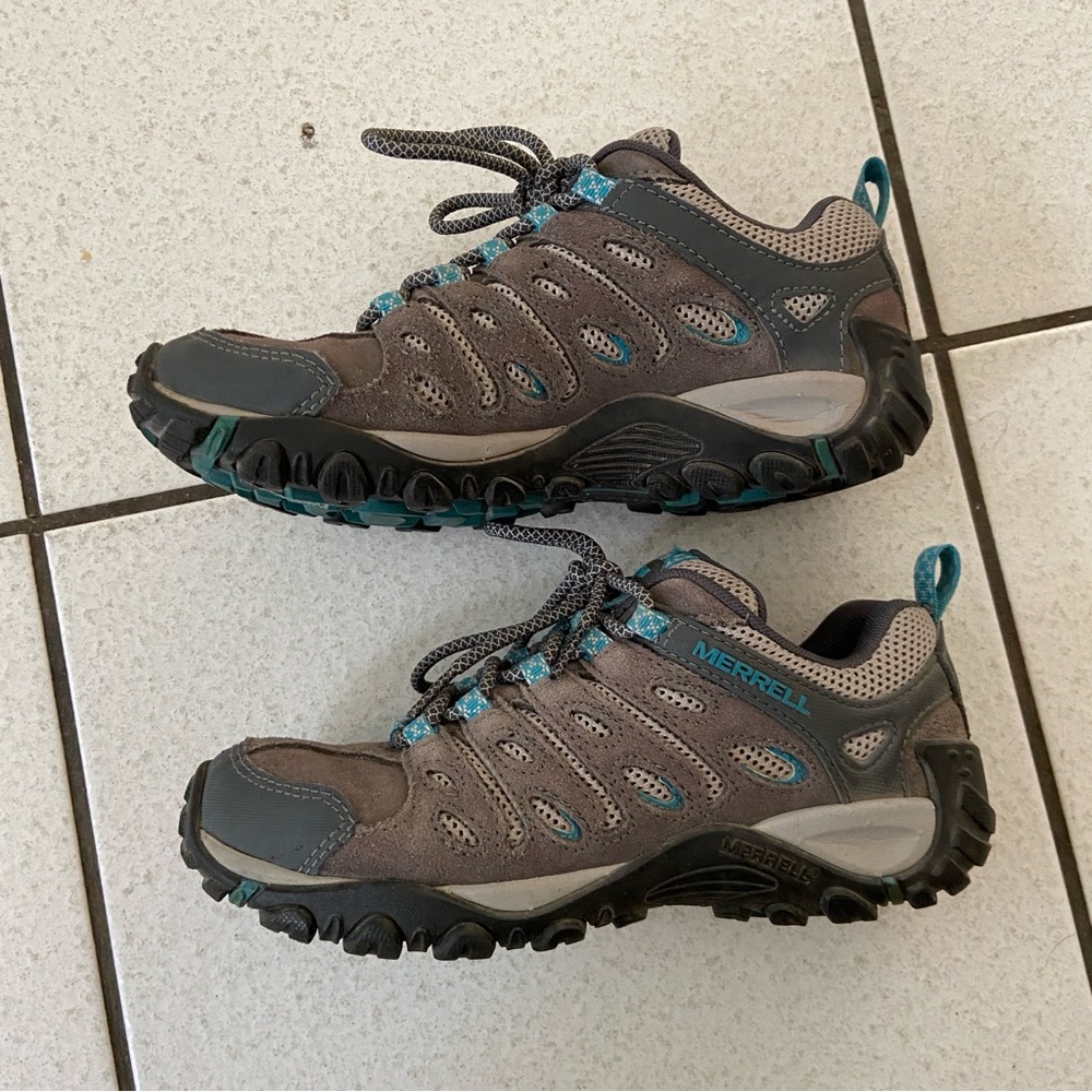 Merrell Crosslander 2 Hiking Shoes - women’s size 6 - charcoal capri gray blue - Picture 2 of 6